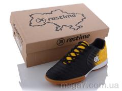 Футбольная обувь, Restime оптом Restime DW020810-1 black-white-yellow