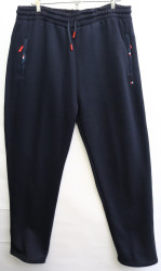 Спортивные штаны мужские БАТАЛ на байке (темно синий) оптом 82409753 5847-29