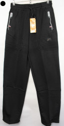 Спортивные штаны мужские на флисе (black) оптом 28367509 A116-6