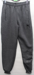 Спортивные штаны мужские на флисе (gray) оптом 08197463 010-40