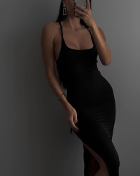 Платья женские (черный) оптом 53198027 305-1