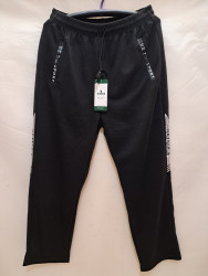 Спортивные штаны мужские БАТАЛ (черный) оптом 96521437 127-20