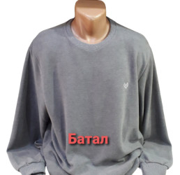 Свитера мужские БАТАЛ (серый) оптом 43812065 07-68