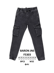 Джинсы мужские на флисе BARONJNS оптом 58940231 5303-230
