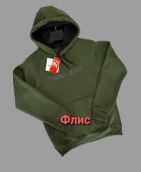 Худи мужские на флисе (khaki) оптом 41069257 02-27