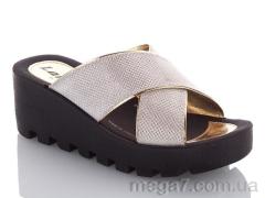 Шлепки, DeMur оптом W777-19 white-gold