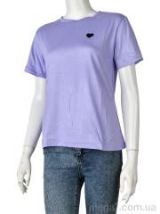 Футболка, Мир оптом 4349-Heart-1 violet