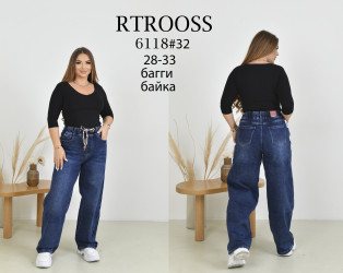 Джинси жіночі НАПІВБАТАЛ на байці оптом FANGSIDA