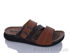 Шлепки, Oscar оптом 01-17 корич.мікс