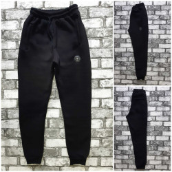 Спортивные штаны мужские на флисе (black) оптом 15206389 03-2