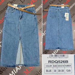 Юбки джинсовые женские MOON GIRL БАТАЛ оптом Китай 19324650 RDQ526B-1