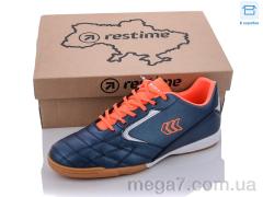 Футбольная обувь, Restime оптом Restime DMB22030 navy-r.orange-silver