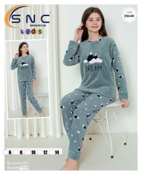 Ночные пижамы детские на флисе оптом 74263059 20640-12