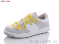 Кроссовки, QQ shoes оптом BK75 white-grey