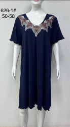 Ночные рубашки женские БАТАЛ (темно-синий) оптом 29753841 626-1-6
