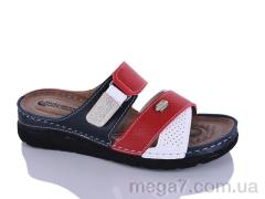 Шлепки, Sali-2 оптом 203-52 синій-червон-біл.