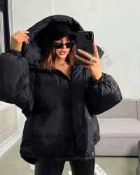 Куртки зимние женские (черный) оптом ANNA LARINA 84953620 144-13