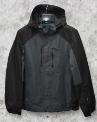 Куртки демисезонные мужские (черный/серый) оптом 47598120 1334-18