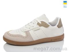 Кроссовки, DeMur оптом 720-3 білий-бежевий