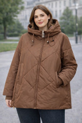 Куртки демисезонные женские БАТАЛ оптом 30748629 638-107