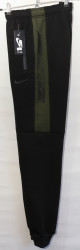 Спортивные штаны мужские на флисе (черный) оптом 51390867 444-7