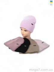 Шапка, Angelica оптом ANGELICA FM004-1 подвійна mix