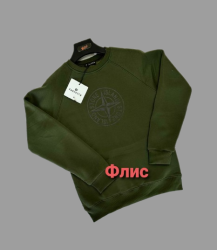 Свитшоты мужские на флисе (khaki) оптом 89467053 01-9