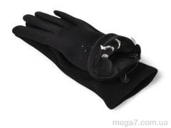 Перчатки, PAIDI оптом 35-10 трикотаж black