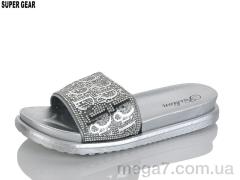 Шлепки, Super Gear оптом 02-888 silver