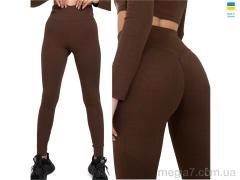 Лосины, Sport style оптом 5275 шоколадний з пушапом