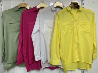 Рубашки женские (желтый) оптом 60289513 16352086-2