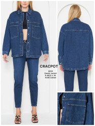 Куртки джинсовые женские CRACPOT оптом 80721369 6314-21