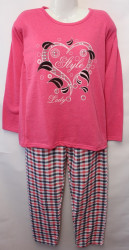 Ночные пижамы  женские ПОЛУБАТАЛ на байке оптом Pijamania 34816297 01-9