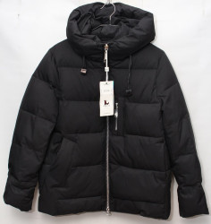 Куртки зимние женские ПОЛУБАТАЛ (черный) оптом 26540387 7811-3