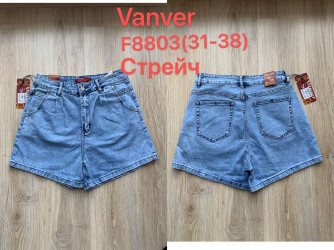 Шорты джинсовые женские VANVER БАТАЛ оптом Vanver 76129834 8803-10