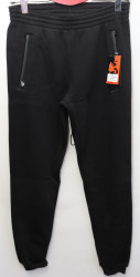 Спортивные штаны мужские на флисе (black) оптом 93281056 QA3-53