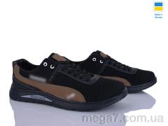 Кроссовки, Paolla оптом 222-3 чорний-св.коричневий