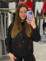 Худи женские на флисе ПОЛУБАТАЛ оптом 32945680 2519-87