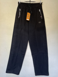 Спортивные штаны мужские БАТАЛ на флисе (black) оптом 01239786 07-21