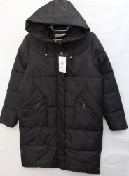 Куртки зимние женские БАТАЛ (black) оптом 94235816 8808-44