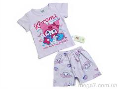 Костюм, Kids-modnik оптом 2619-1 комплект футболка-шорти св.рожевий
