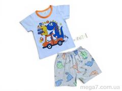 Костюм, Kids-modnik оптом 261920 комплект футболка-шорти блакитний