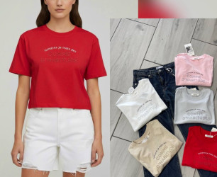 Футболки женские (бежевый) оптом 67041528 ВХ316-161