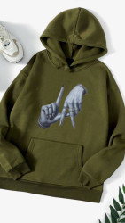 Худи женские на флисе оптом 13254970 756-61