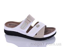 Шлепки, Sali-2 оптом 203-52 білий-беж к.