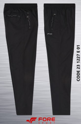 Спортивные штаны мужские БАТАЛ (black) оптом 39765812 23-1227-12