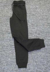 Спортивные штаны мужские на флисе (черный) оптом 74820359 01-1