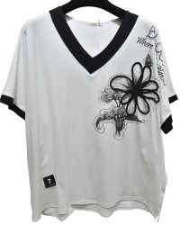 Футболки жіночі БАТАЛ оптом Kiss Me 