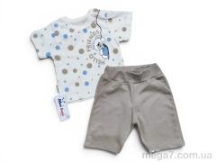 Костюм, Kids-modnik оптом 2610 комплект для малюків футболка-шорти капучіно