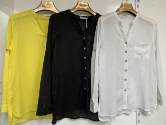 Рубашки женские (черный) оптом 49085321 18552284-14
